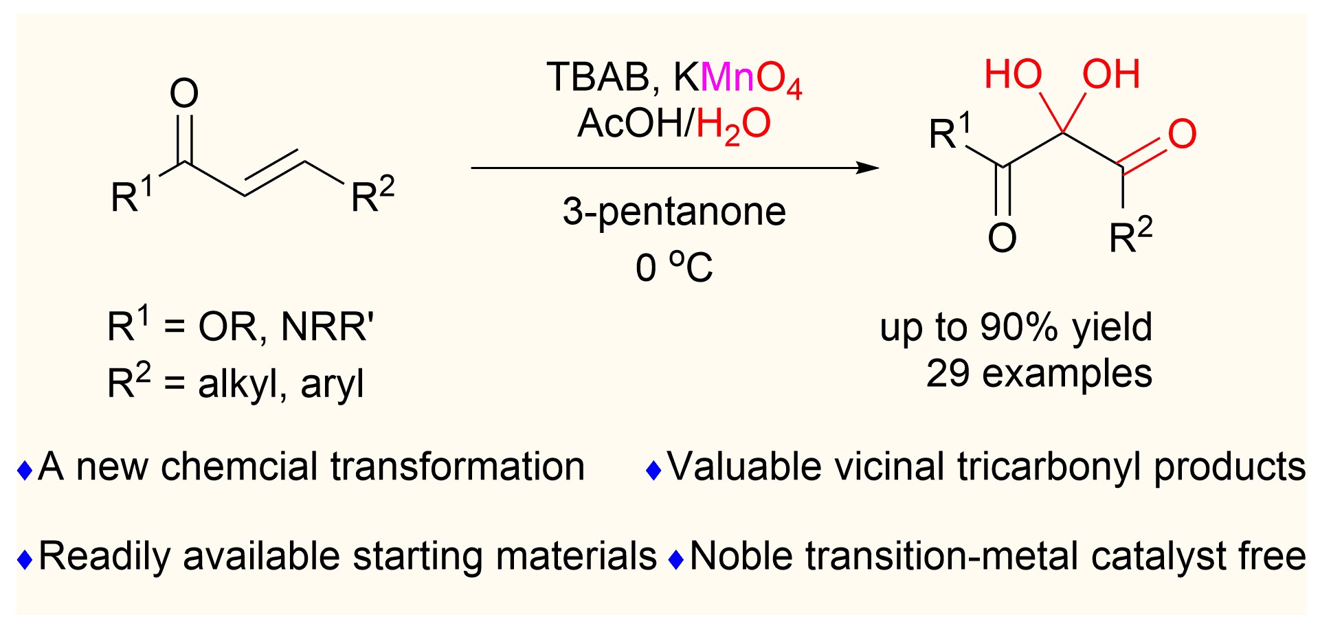 17. Permanganate Oxidation of α,β-Unsaturated Carbonyls to Vicinal Tricarbonyls